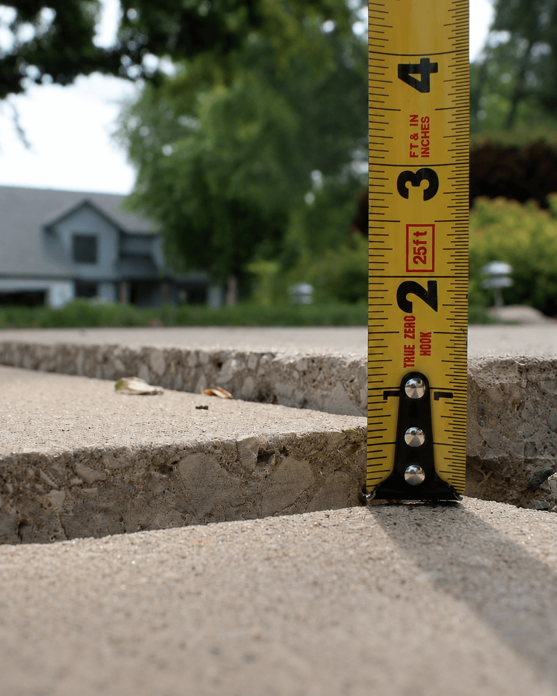 Sunken Driveway before leveling