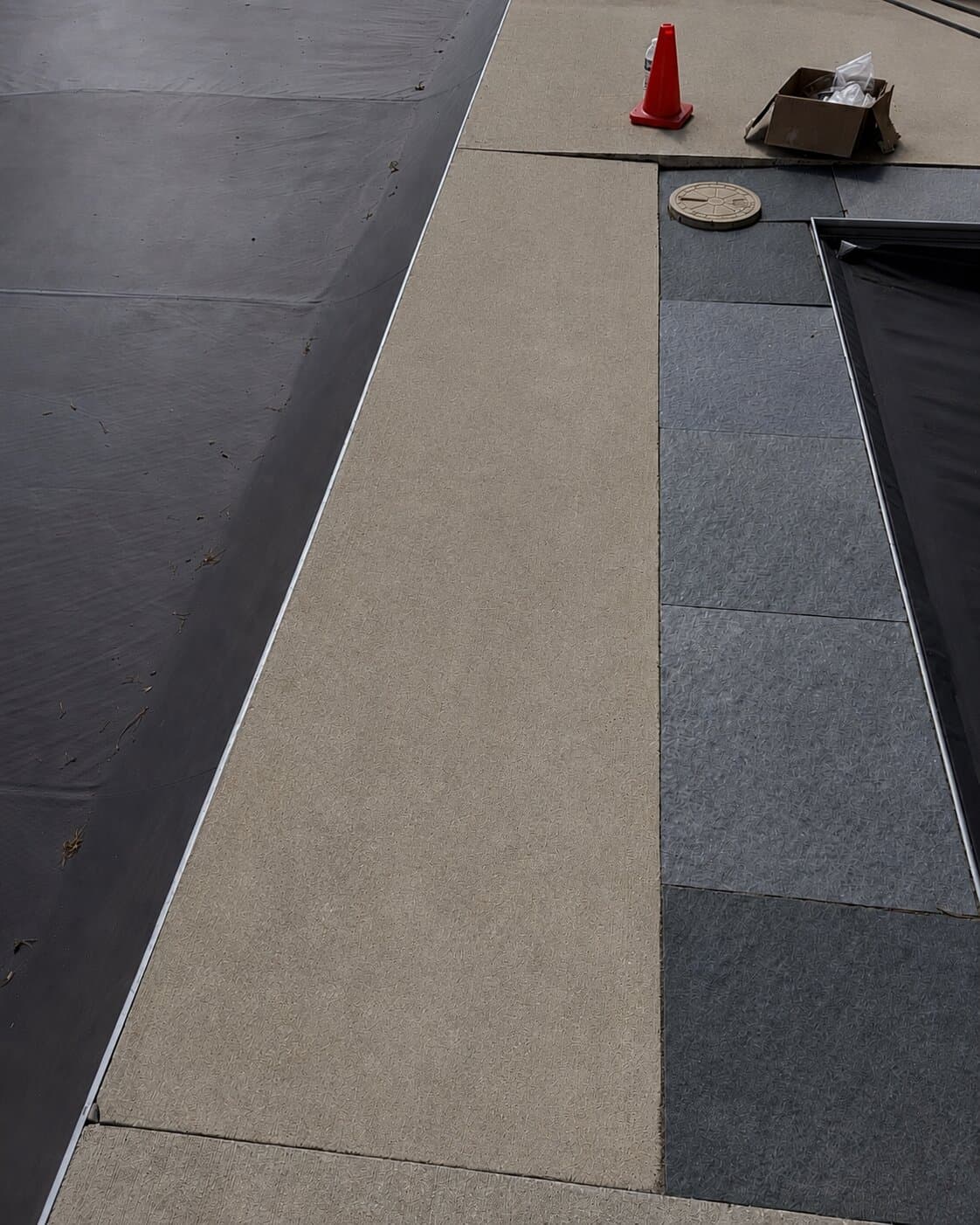 Uneven Pool Deck before leveling